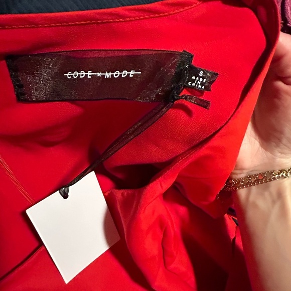 Code Mode Red Ruffle Mini Dress | Size: Small - Picture 5 of 7